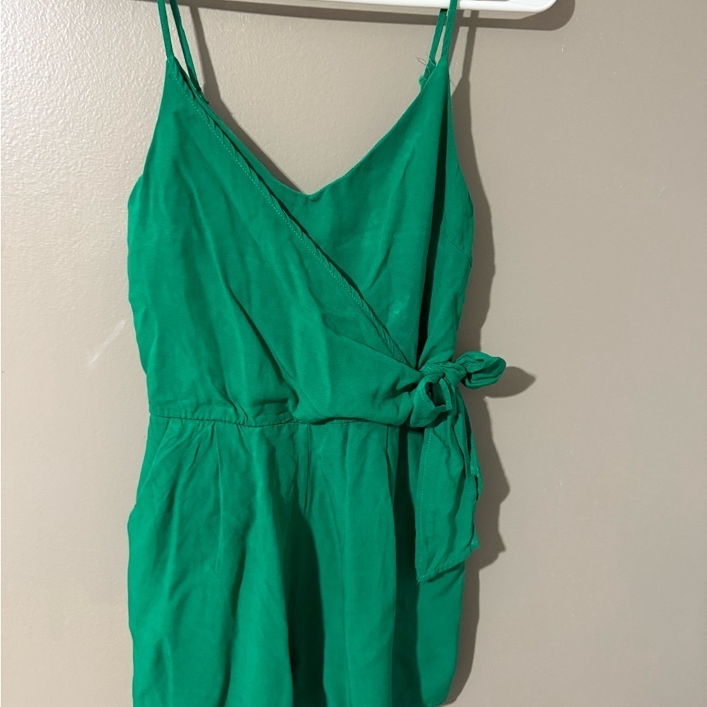 One Clothing Green Spaghetti Strap Jumpsuit